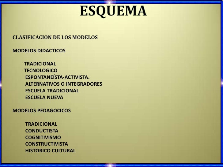 Clasificacion de los modelos