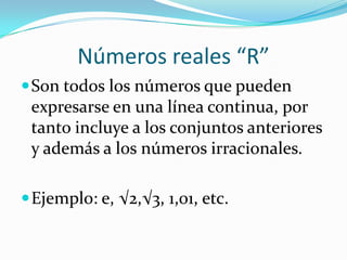 Clasificacion de los numeros | PPTX