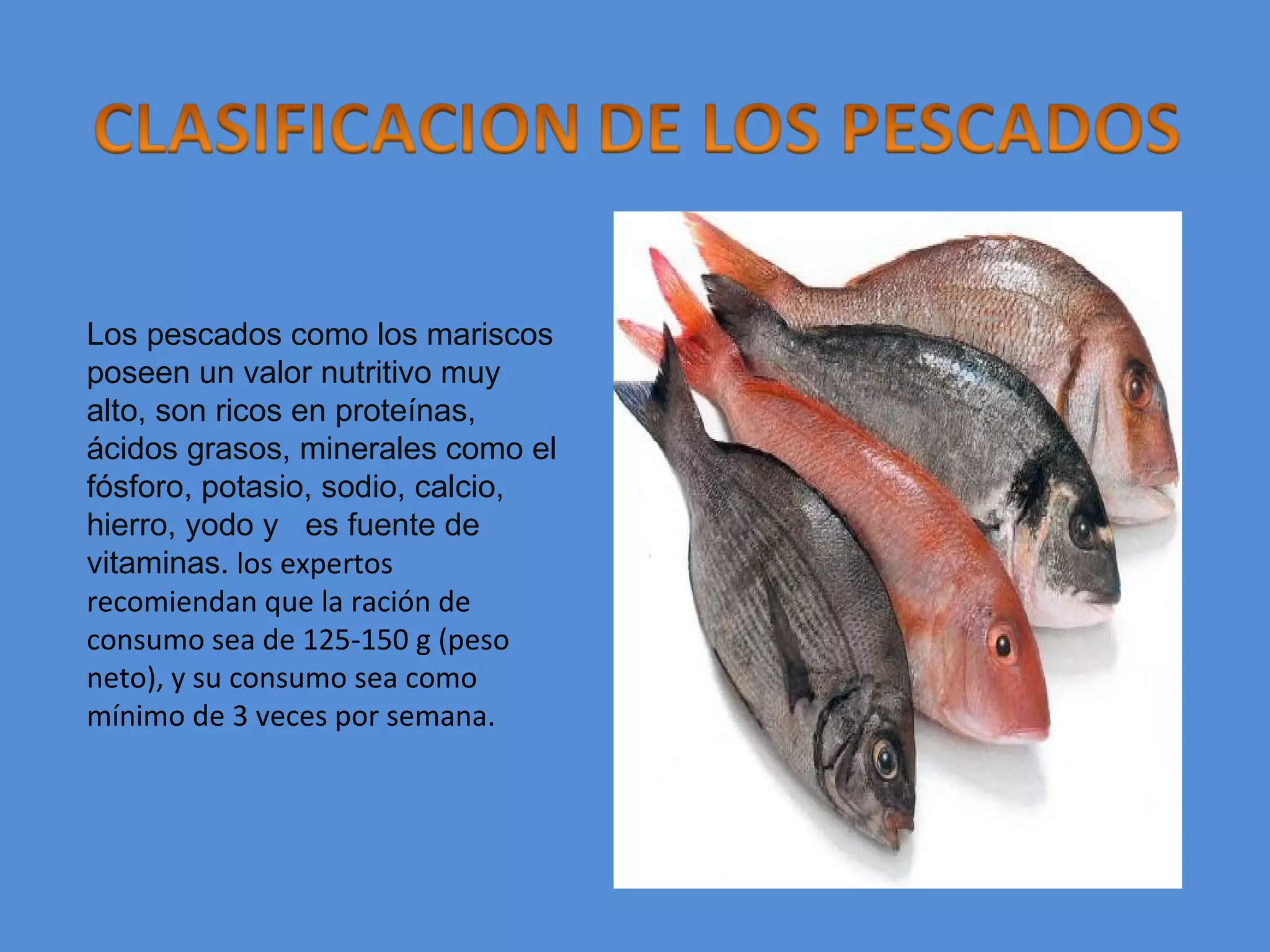 Clasificacion de los pescados