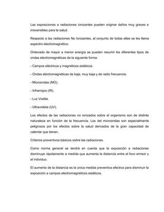 Clasificacion de los riesgos