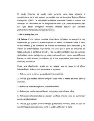 Clasificacion de los riesgos