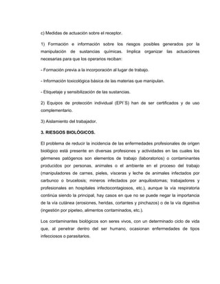 Clasificacion de los riesgos