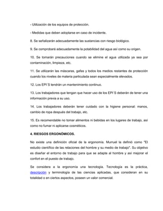 Clasificacion de los riesgos