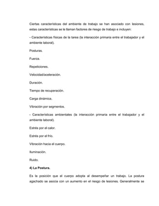 Clasificacion de los riesgos