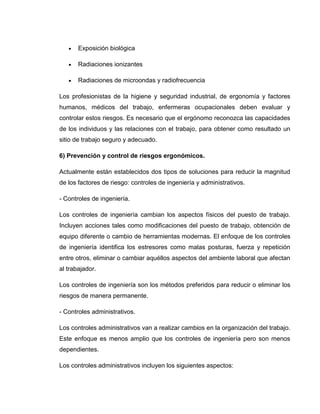 Clasificacion de los riesgos