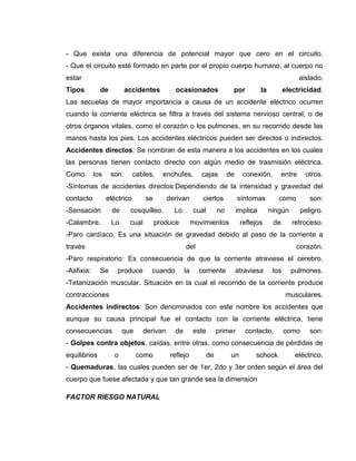 Clasificacion de los riesgos