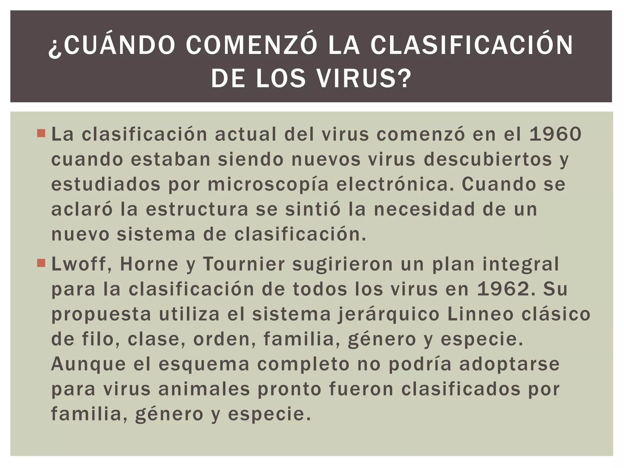 Clasificacion de los virus | PPTX