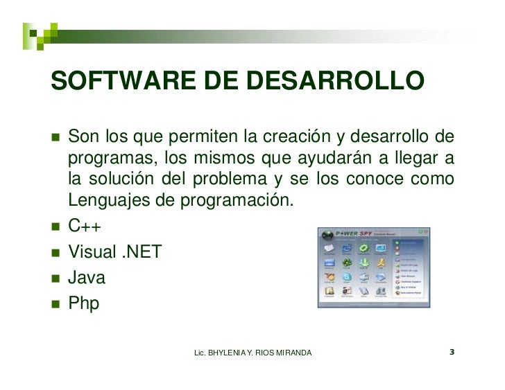 Clasificacion del software