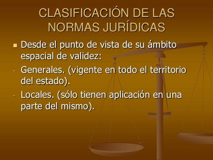 Clasificacion de normas juridica Clasificacion de normas juridica