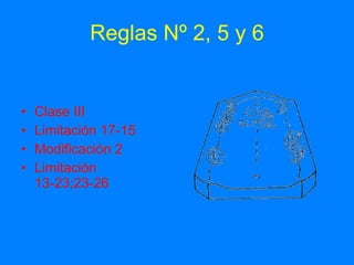 Reglas Nº 2, 5 y 6 Clase III Limitación 17-15 Modificación 2 Limitación 13-23;23-26 