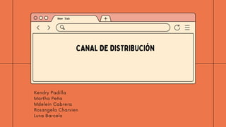CANAL DE DISTRIBUCIÓN
Kendry Padilla
Martha Peña
Mdelein Cabrera
Rosangela Charvien
Luna Barcelo
 