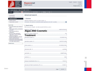 Algae AND Cosmetic
Treatment
 