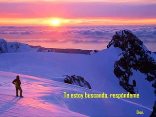 Te estoy buscando, respóndeme    Dios. 