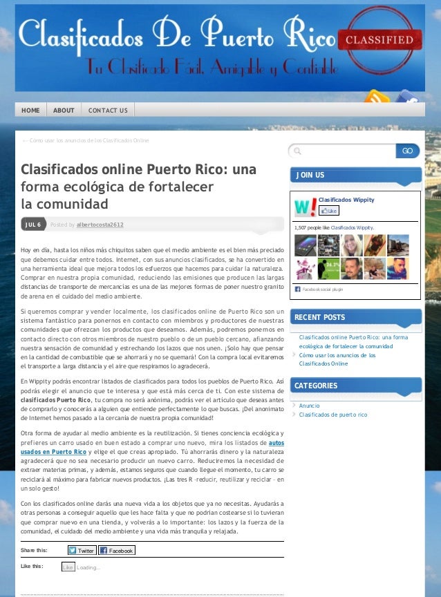 Clasificados online Puerto Rico una forma ecológica de fortalecer la…