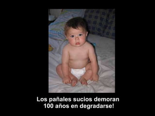 Los pañales sucios demoran  100 años en degradarse! 