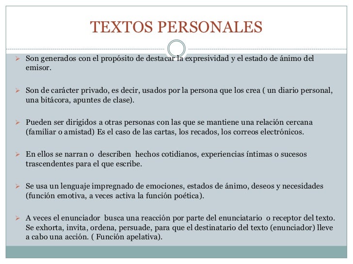 Textos Personales