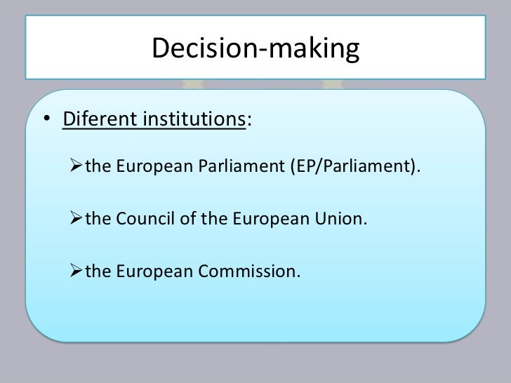 How the EU takes decisions