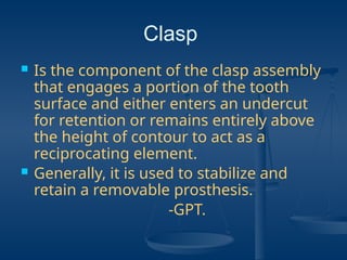 claspdesign for Cast APrtial Denture.pptx