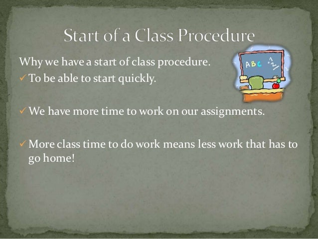 Math Classroom Procedures