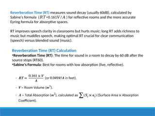 Rt Calculation Example Comprehensive Guide to Acoustics and Noise Control in Building Services ...