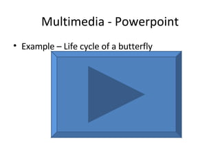 Multimedia - Powerpoint Example – Life cycle of a butterfly 