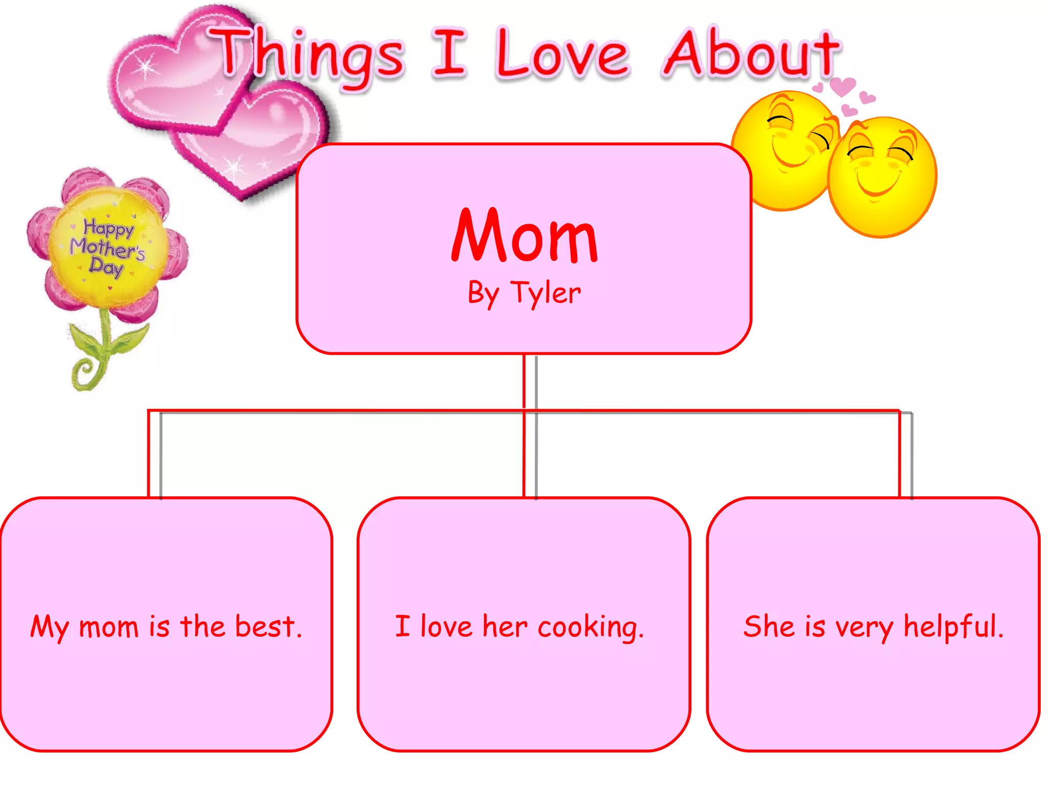 Mom By Tyler My mom is the best. I love her cooking.  She is very helpful. 