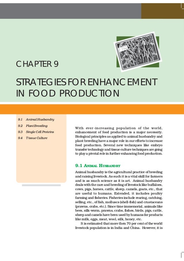 NCERT Books Class 12 Biology Chapter 9 Strategies For Enhancement In