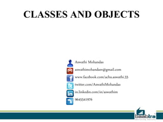 CLASSES AND OBJECTS
 