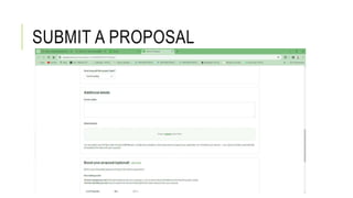 SUBMIT A PROPOSAL
 
