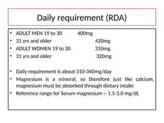 Presentation on minerals like calcium and iron | PPTX