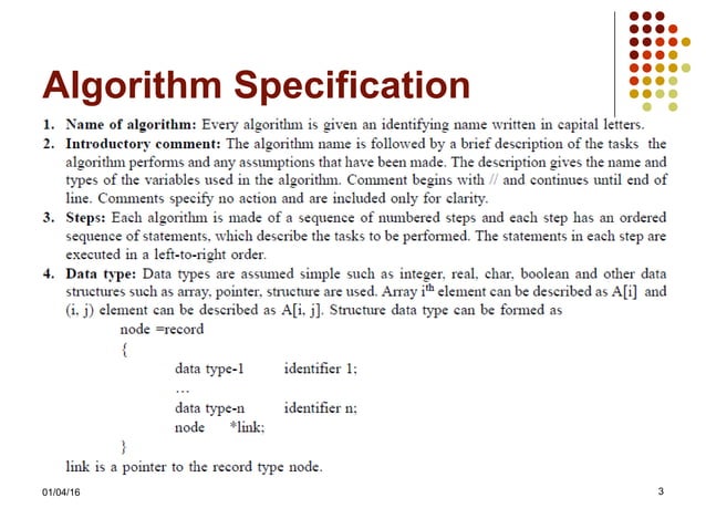 Specification and complexity - algorithm | PPT