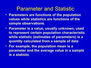 Sample Parameter Statistics class-5 and 6-Sampling distribution and CI.ppt