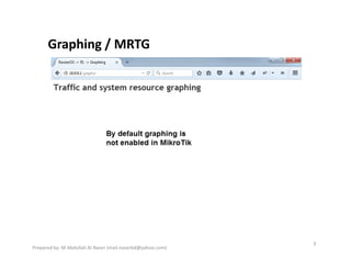 Graphing / MRTG
3
Prepared by- M Abdullah Al Naser (mail.naserbd@yahoo.com)
 