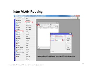 Inter VLAN Routing
32
Prepared by- M Abdullah Al Naser (mail.naserbd@yahoo.com)
 