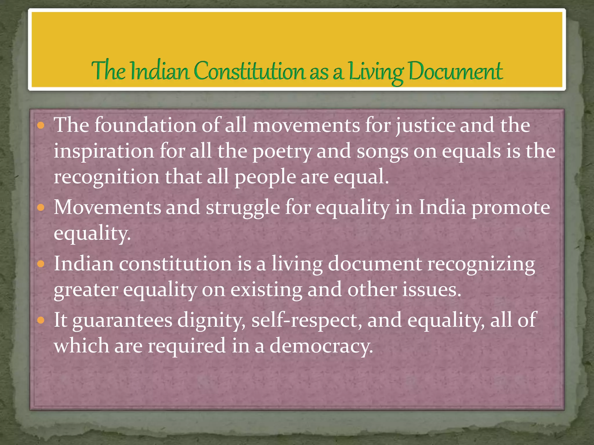 Class 7,civics,struggles for equality PPT
