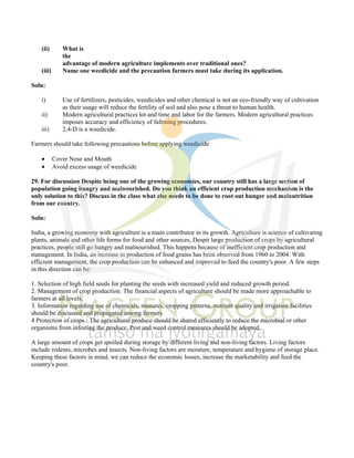 Class 8 Science Notes Chapter 1 Crop Production and Management | PDF