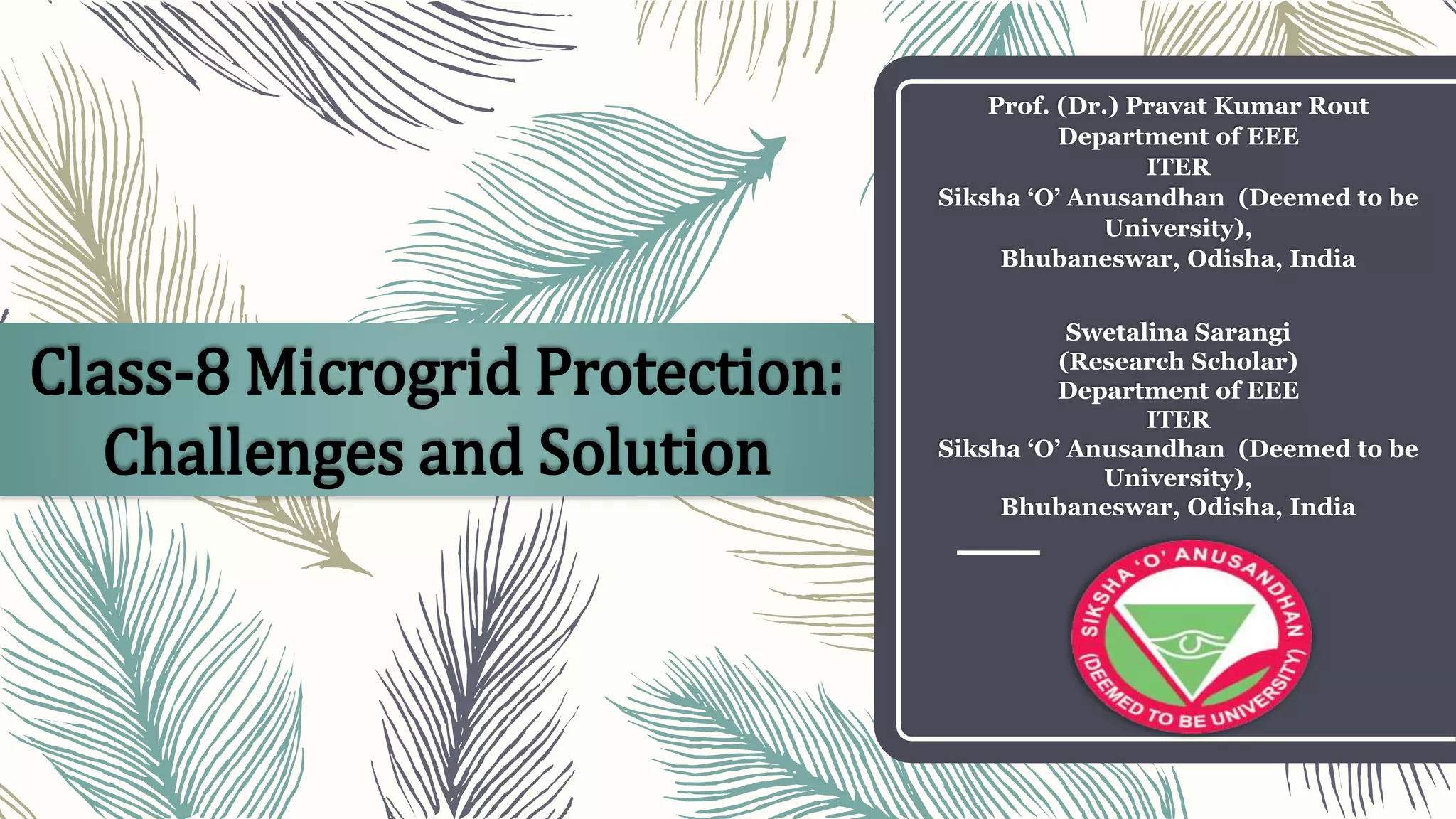 Microgrid Protection Challenges And Solution Pptx