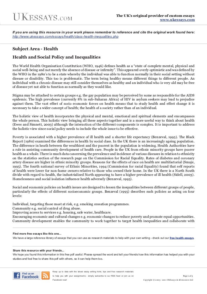 Health and wellness essay