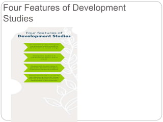 Four Features of Development
Studies
 