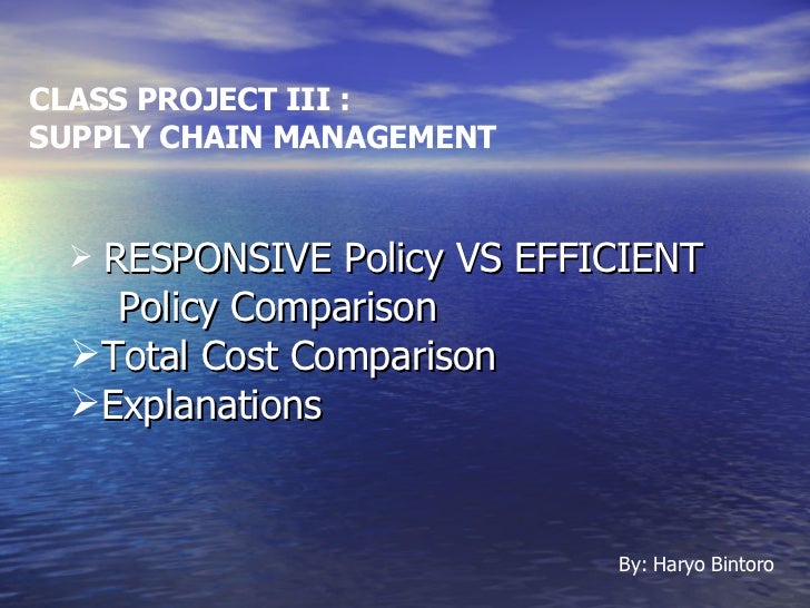 Responsive vs efficient