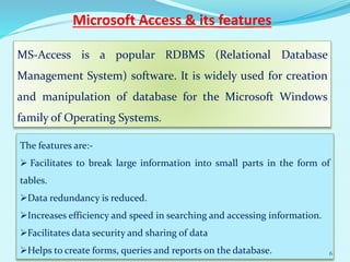 Class viii ch-2 log on to access | PPTX | Databases | Computer Software ...