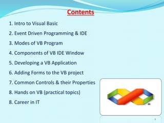 Class viii ch-7 visual basic 2008 | PPTX
