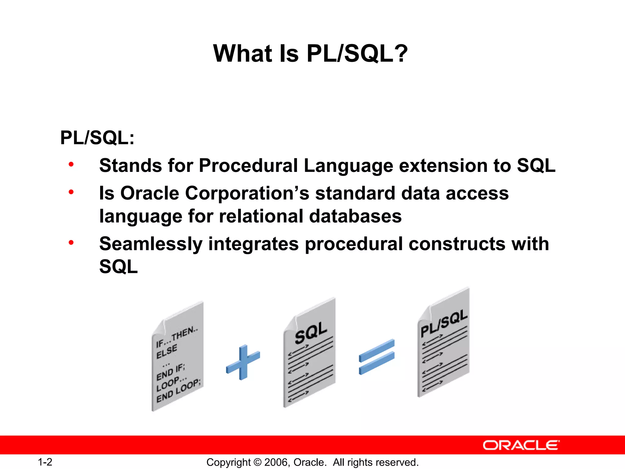 1 - Introduction to PL/SQL | PPT