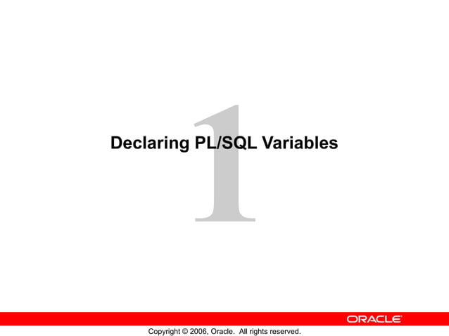 1 - Introduction to PL/SQL | PPT