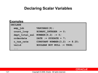1 - Introduction to PL/SQL | PPT
