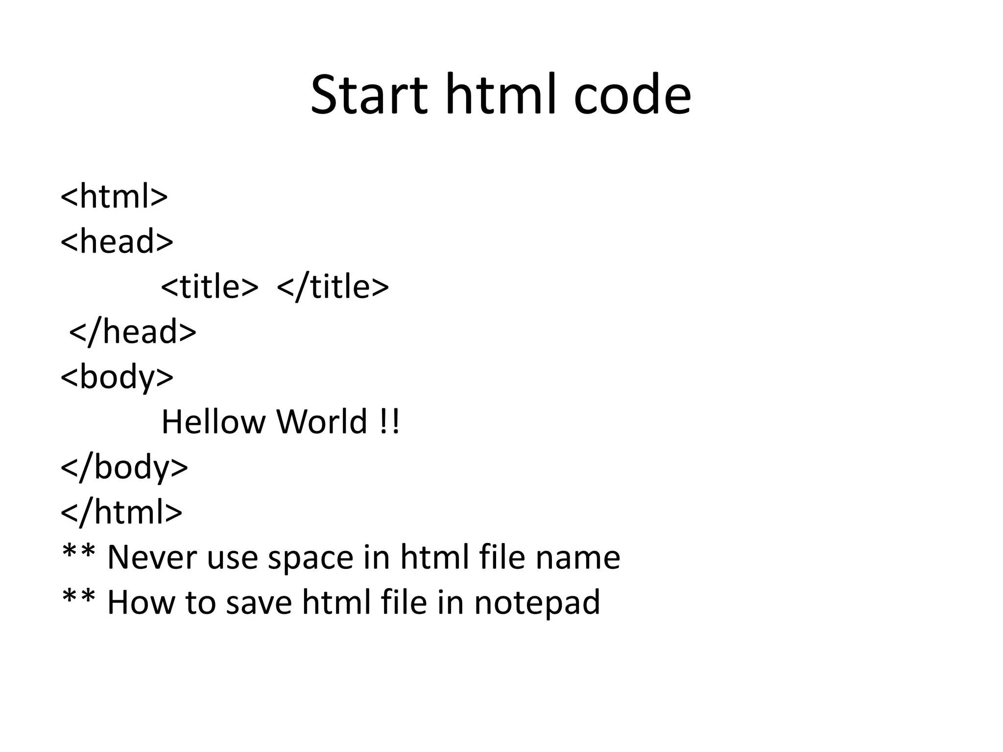 HTML 5 Basics Part One | PPT