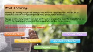 Class 01 - Lesson on Skimming and Scanning.pptx