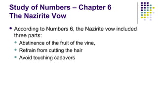 Numbers Class 03 The Nazirite Vow Ppt