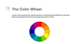 Basic Color Theory - Pro on Color Wheel | PPTX