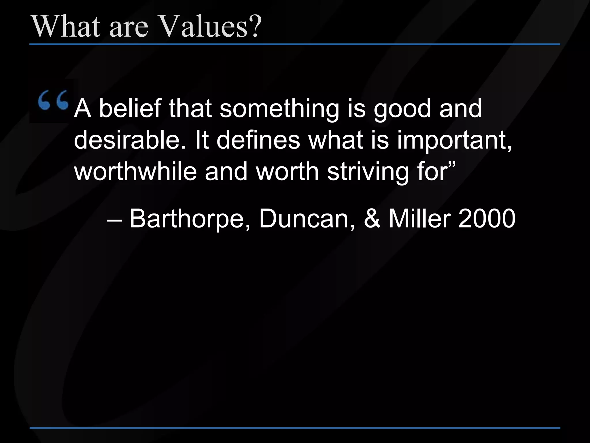 How to Instill Higher Values